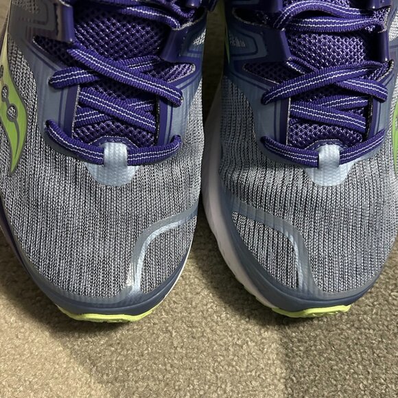 Saucony Guide ISO Purple/Neon Green Running Sneakers Women's Size 8.5 WIDE - Picture 6 of 15